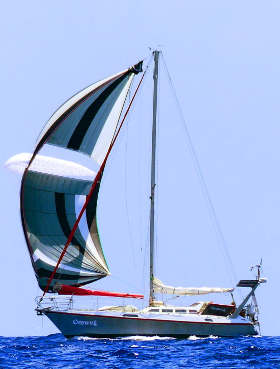 Slakkenrace maar Omweg loopt lekker met de Parasailor